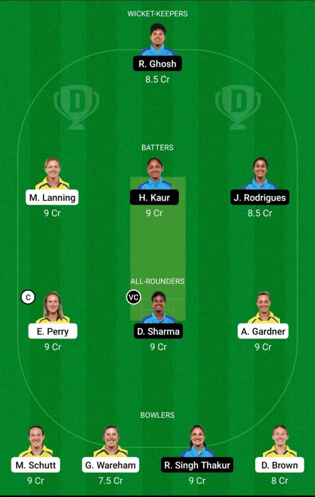 INDW vs AUSW- 1 semifinal ICC Women’s T20 World Cup 2023