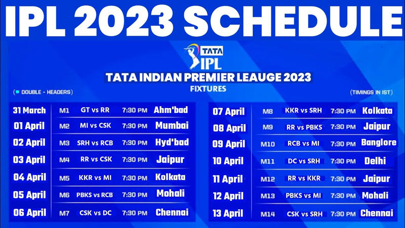 IPL schedule 2023